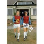 GEOFF HURST football autographed 12 x 8 photo, a superb image depicting Hurst and his West Ham