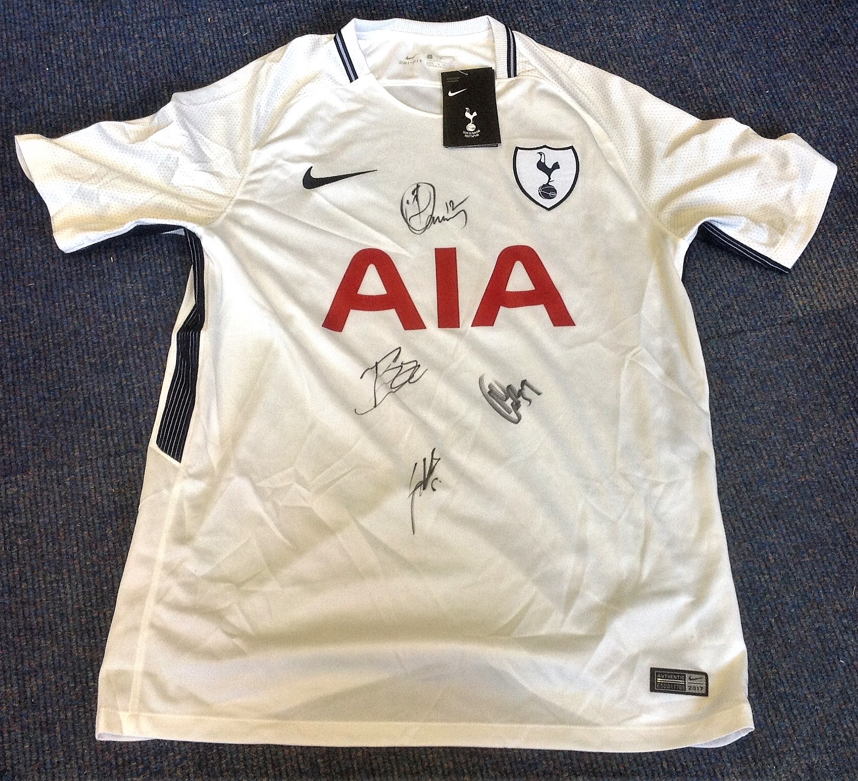 Tottenham Hotspur Shirt Signed By Jan Vertonghen, Paulo Gazzinga, Victor Wanyama & Kyle Walker-