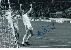 RAY STEWART football autographed 12 x 8 photo, a superb image depicting Stewart punching the air