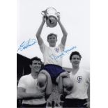 TOTTENHAM 1962 football autographed 12 x 8 photo, a superb image depicting Tottenham captain Danny