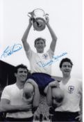 TOTTENHAM 1962 football autographed 12 x 8 photo, a superb image depicting Tottenham captain Danny