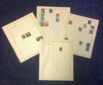 German stamp collection 4 loose pages includes Anglo America, French and East Germany. We combine
