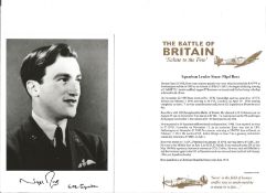 Sqn. Ldr. Stuart Nigel Rose Battle of Britain fighter pilot signed 6 x 4 inch b/w photo with