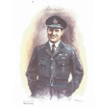 Wg Cmdr Peter Ayerst WW2 RAF Battle of Britain Pilot signed colour print 12x8 inch signed in pencil.