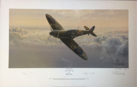 Philip E West Evening Glory 18x28 Battle of Britain 1940 Artists Proof 1/25 signed by Sqn Ldr