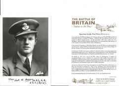 Sqn. Ldr. Noel Henry Corry Battle of Britain fighter pilot signed 6 x 4 inch b/w photo with