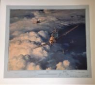 Robert Taylor 27x30 Horrido 35/600 Luftwaffe Aces Edition print with 10 Luftwaffe fighter Ace