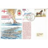 Vice Admiral Sir John Collins and Commander P F Cole signed cover RNSC, 2, 13 commemorating the