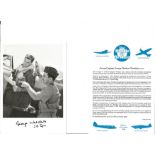 Gp. Capt. George Herbert Westlake Battle of Britain fighter pilot signed 6 x 4 inch b/w photo with