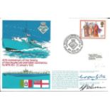 Rear Admiral Morgan Giles and Captain R J Whitten signed RNSC, 3, 21 cover commemorating the 40th