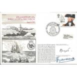 Captain P J Wyatt and Commander T J G Marchant signed RNSC, 3, 19 cover commemorating 40th