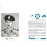 Sqn. Ldr. Douglas Benjamin Fletcher Nicholls Battle of Britain fighter pilot signed 6 x 4 inch b/w