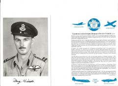 Sqn. Ldr. Douglas Benjamin Fletcher Nicholls Battle of Britain fighter pilot signed 6 x 4 inch b/w