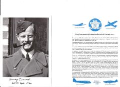 Wg. Cdr. Christopher Frederick Currant Battle of Britain fighter pilot signed 6 x 4 inch b/w photo