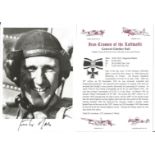 General Gunther Rall, KC, WW2 Luftwaffe, 621 combat missions, 275 victories, 3 in the West, signed