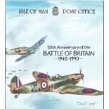 Battle of Britain Isle of Man 50th Anniversary 1990 stamp Folder mint condition. Good Condition. All