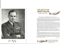 Wg. Cdr. Hugh John Sherard Beazley Battle of Britain fighter pilot signed 6 x 4 inch b/w photo