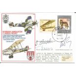 WW2 polish aces multiple signed cover. RAF C48 cover dedicated to Polish Fighter pilots and signed