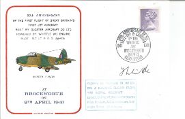 Sir Frank Whittle signed scarce 1971 RAF Brockworth 30 th ann First Jet Flight cover. Good