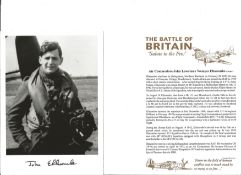 Air. Cdre. John Lawrence Wemyss Ellacombe Battle of Britain fighter pilot signed 6 x 4 inch b/w