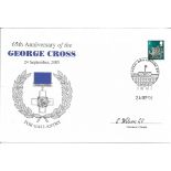 65th Anniversary of the George Cross 24th September 2005 signed FDC. Signed by C. Wilcox G. C.