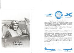 Flt. Lt. Leslie Gordon Batt Battle of Britain fighter pilot signed 6 x 4 inch b/w photo with