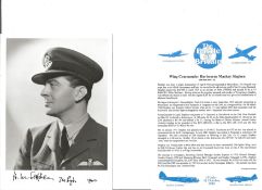 Wg. Cdr. Harbourne Mackay Stephen Battle of Britain fighter pilot signed 6 x 4 inch b/w photo with