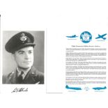 Flt. Lt. William Terence Clark Battle of Britain fighter pilot signed 6 x 4 inch b/w photo with