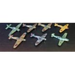 Battle of Britain model air craft collection 7 models includes 4 spitfires, 1 hurricane, 1 109, 1