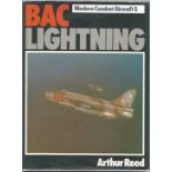 Wg Cdr Roland Beamont DFC handwritten letter fixed to inside page of BAC Lightning Modern Combat