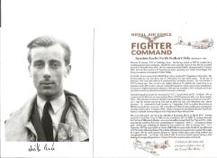 Sqn Ldr. Neville Frederick Duke Battle of Britain fighter pilot signed 6 x 4 inch b/w photo with