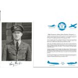 Flt. Lt. Anthony Robert Fletcher Thompson Battle of Britain fighter pilot signed 6 x 4 inch b/w