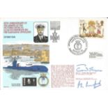 Captain C P Norman and Captain M L C Crawford signed RNSC, 3, 8 cover commemorating the 40th