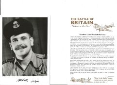 Sqn. Ldr. Kenneth Roy Lusty Battle of Britain fighter pilot signed 6 x 4 inch b/w photo with