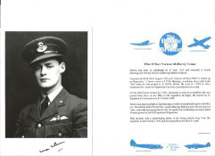 Plt. Off. Norman McHardy Brown Battle of Britain fighter pilot signed 6 x 4 inch b/w photo with