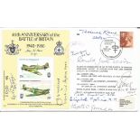 Battle of Britain Pilots multiple signed cover. 40th Anniv Battle of Britain Signed by 10 Pilots,