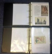 WW1 Great War Postcards Annotated In Two Large Volumes. These Two Superb Volumes Have Been Carefully