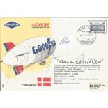 Zeppelin ace Hans von Schiller signed Europa Airship cover. Good Condition. All autographed items