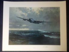 World War II print 26x32 titled End of an Era signed in pencil by the artist Gerald Coulson. One