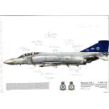 RAF Leuchars print approx 16 x 12 inches fixed to thicker paper Phantom FGR2 XT900 228OCU/64 Sqdn,