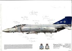 RAF Leuchars print approx 16 x 12 inches fixed to thicker paper Phantom FGR2 XT900 228OCU/64 Sqdn,