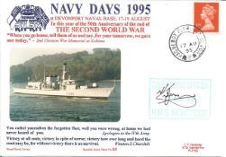 Commanding Officer HMS Montrose signed 1995 Navy Days cover. Good Condition. All autographed items