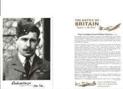 Wg. Cdr. Kenneth William Mackenzie Battle of Britain fighter pilot signed 6 x 4 inch b/w photo