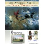 The Aviation Art of Frank Wootton book together with a Benham Gold Small Silk 75th Anniversary of