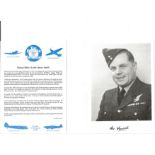 Fl. Off. Leslie Henry Smith Battle of Britain fighter pilot signed 6 x 4 inch b/w photo with