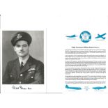 Flt. Lt. William James Green Battle of Britain fighter pilot signed 6 x 4 inch b/w photo with