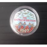 Battle Of Britain 1940 50p 2015 With Coloured Decal In Plastic Capsule. Good Condition. All