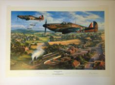 Nicolas Trudgian 25x34 Tangmere Hurricanes Artist Proof multi signed print 61/100 with Certificate