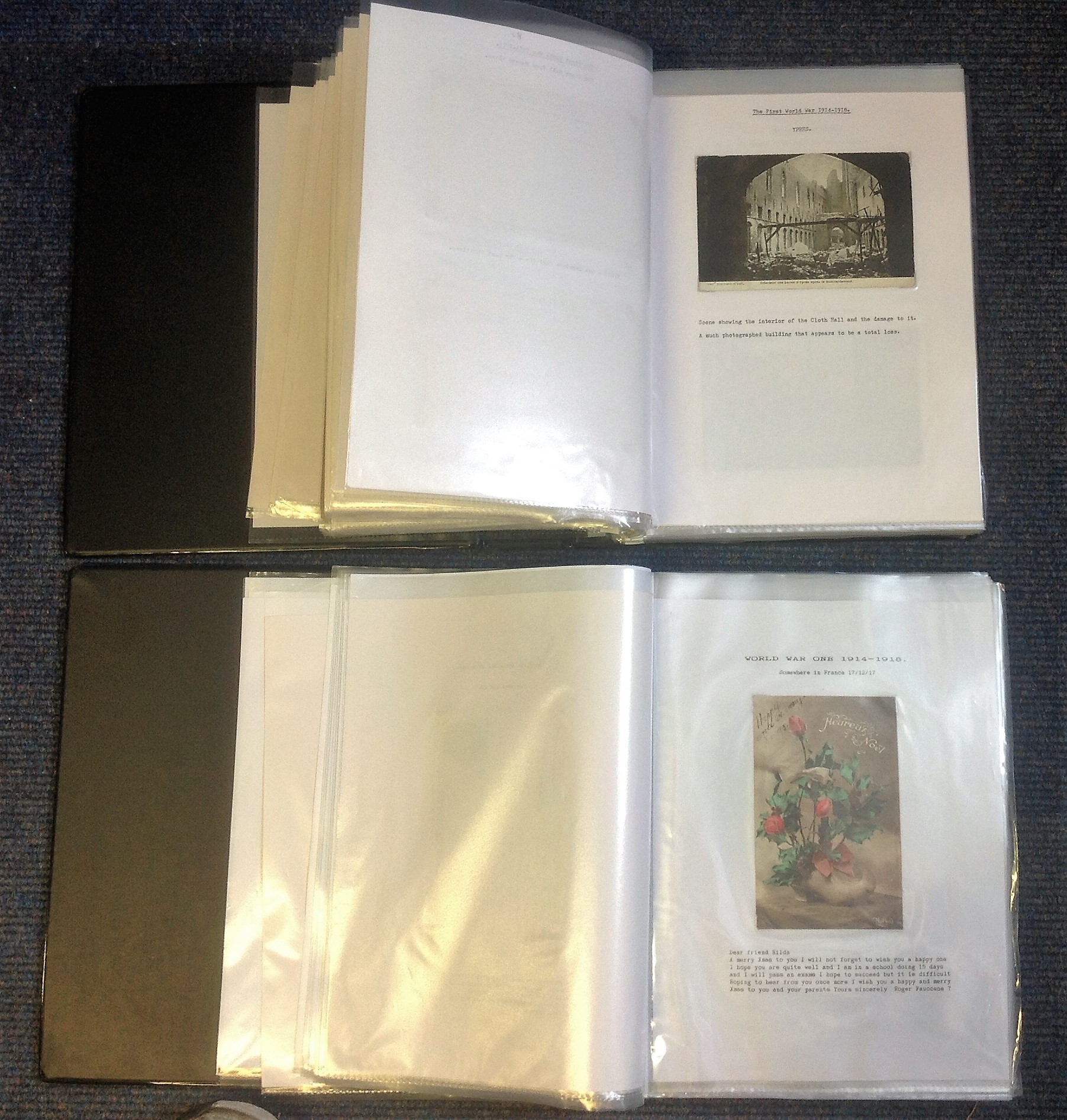 WW1 Great War Postcards Annotated In Two Large Volumes. These Two Superb Volumes Have Been Carefully - Image 3 of 5