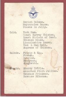 John Hannah VC, Rob Learoyd VC signed menu. Hannah's signature is much scarcer than Guy Gibson's and - Image 2 of 10